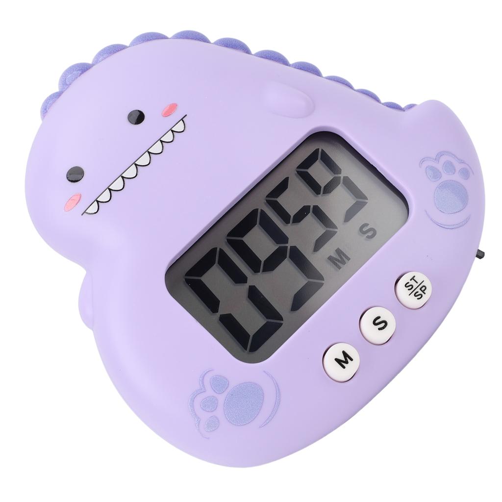 Cartoon Animal Shape Dinosaur Timer LCD Display Kids Study Timer Countdown Timer Time Management
