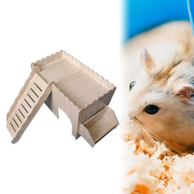 Wooden Guinea Pig House Hideaway Sturdy Cave Playhouse Bunny for Gerbil Syrian Hamsters