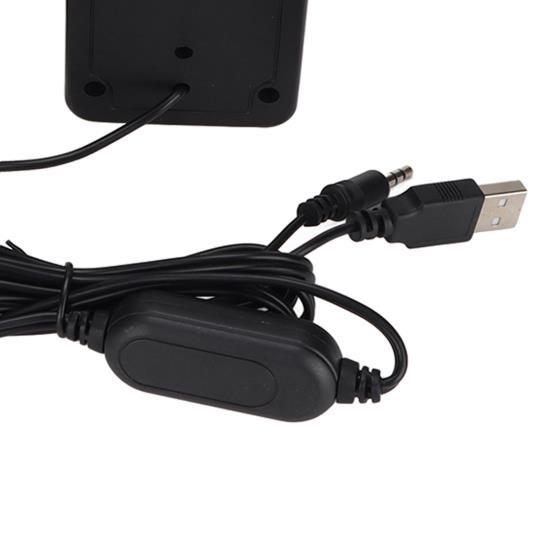 Desktop Speaker USB Powered Heavy Subwoofer Desktop Mini LED Speaker for PalyStation4 Home Computer LaptopBlack