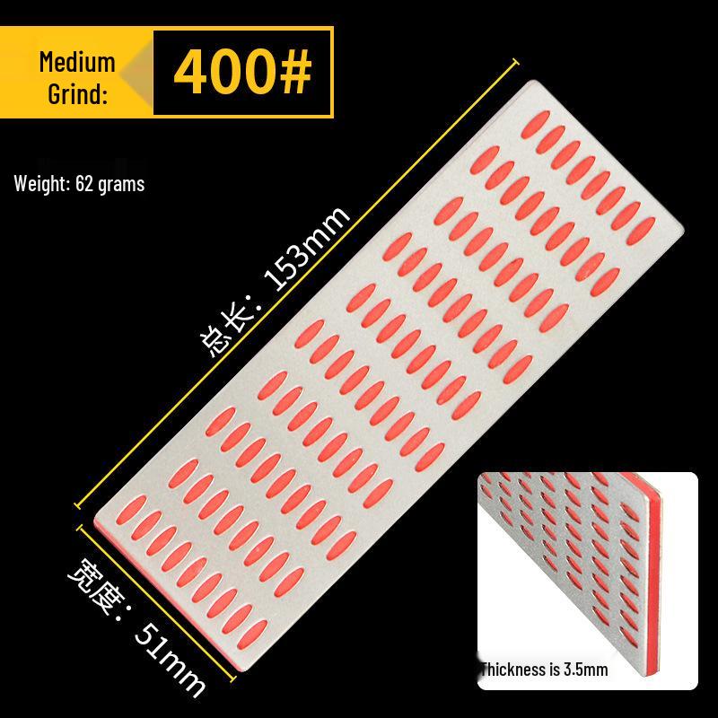 High-Quality Single-Sided Diamond Mesh Whetstone with Base, Sharpening Disc 300-400-600#