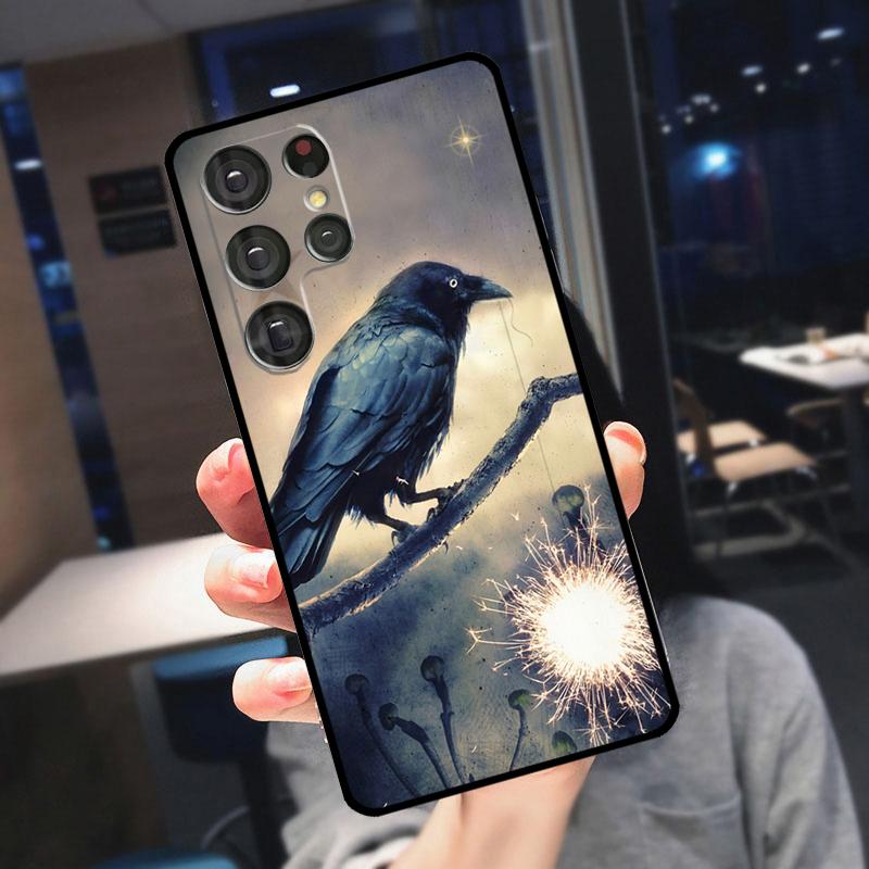 The Raven Halloween Cover For Samsung Galaxy S25 Ultra S24 S22 S21 S23 Plus S20 FE S9 S10 S24 FE Phone Case
