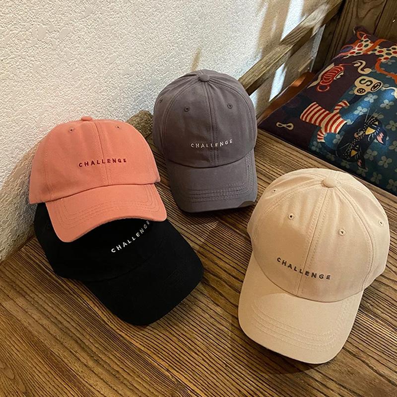 1PC Women Men for Boys Girls Snapback Caps Embroidered Baseball Cap Casual Letter CHALLENGE Solid Visor Trucker Hat