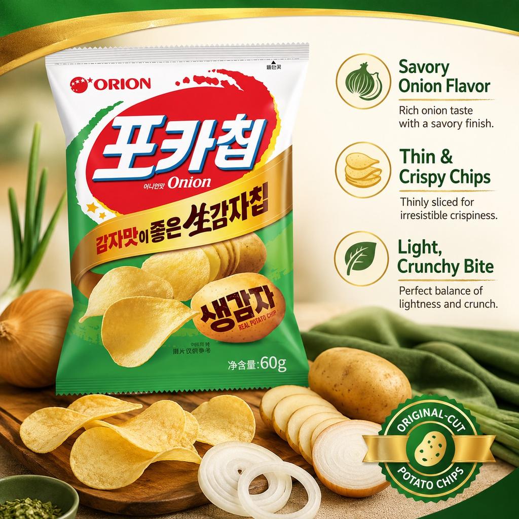 Orion Original‑Cut Potato Chips Onion Flavor 60g