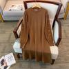 Plus Size Women's Long Loose Sweater Dress, Bust 150/160cm, Round Neck, 200/350 Lbs, Style 8040
