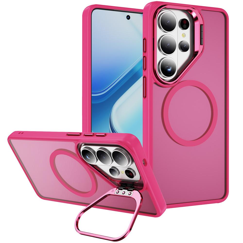 

Invisible Lens Holder For Magsafe Translucent Phone Case For Samsung S26 S25 Edge FE S24 Ultra Plus Wireless Charge Matte Cover Case & Holder&Galaxy S24 FE