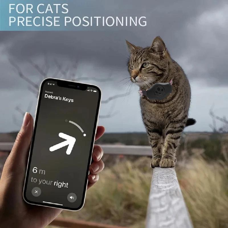 AiQUE IPX8 Waterproof Airtag Protective Shell Pet Anti-Lost Cat/Dog Holder Collar GPS Locator Tracker Case Pet Supplies Air Tag