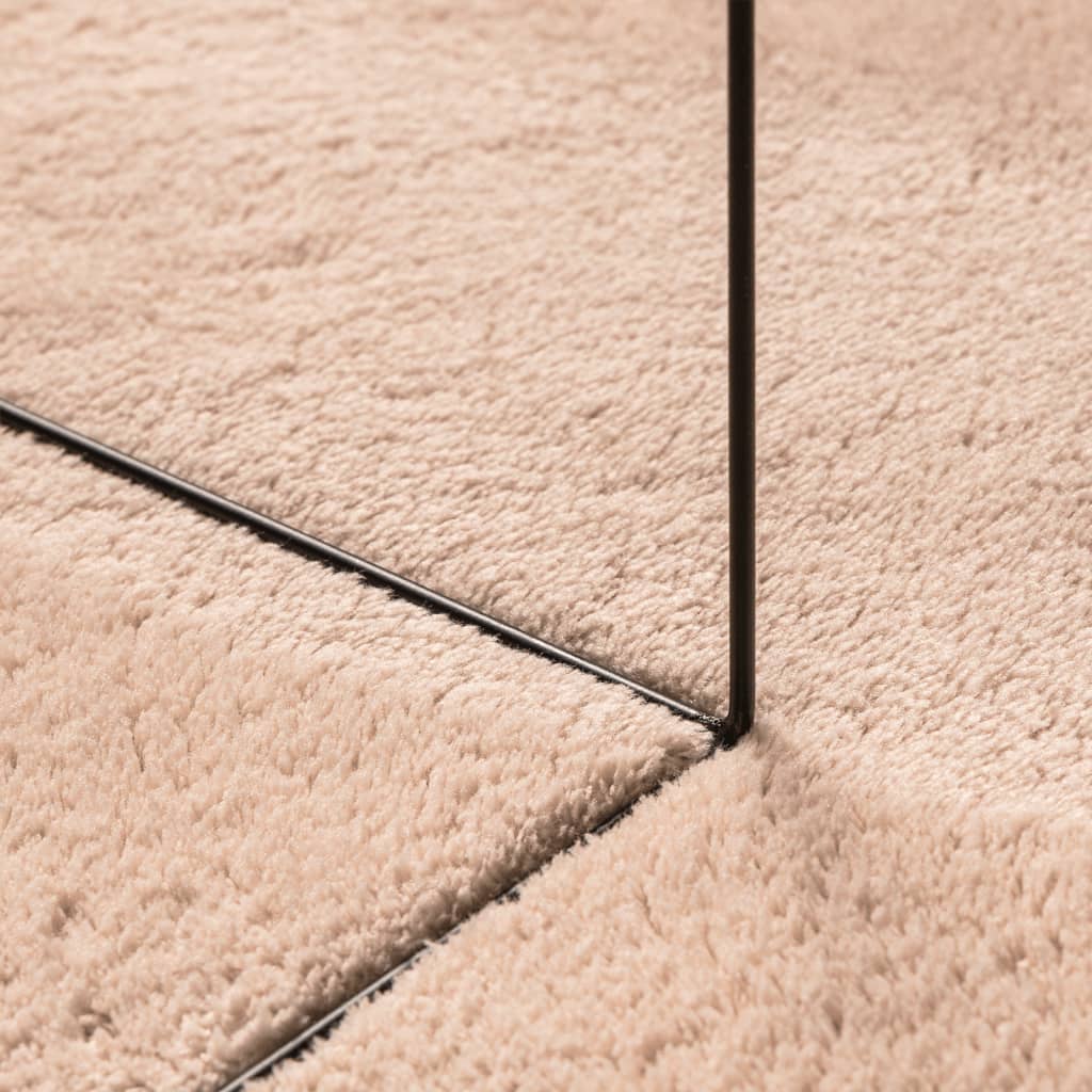 HUARTE Rug Short Pile Soft and Washable Light Pink 200 X 200 Cm