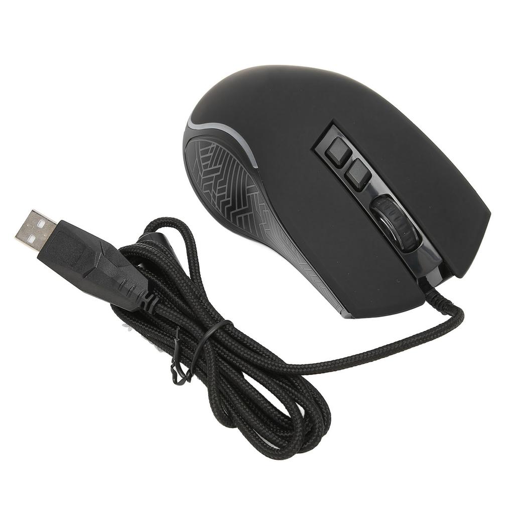 Gaming Mouse USB2.0 4 Adjustable DPI RGB Backlit Ergonomic Design Optical Sensor Laptop Mouse for Gaming Office Home
