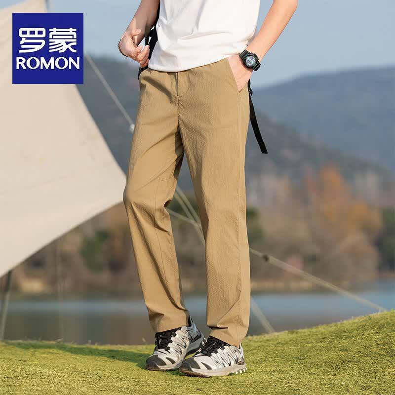 ROMON Унисекс Дышащие Быстросохнущие Прямые Повседневные Брюки XL