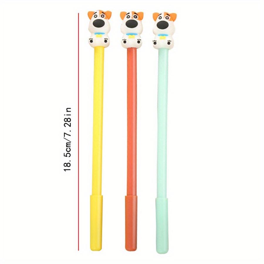 Back To School Season 10pcs 0.5mm Creative  Dull Dog Gel Pen Cute Cartoon Learning Stationery Office Supplies Water-based Signature Pen
