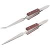 2Pcs Lock Tweezer Fixed Jewelry Soldering Pointed Straight Curved Tip DIY Craft Tool