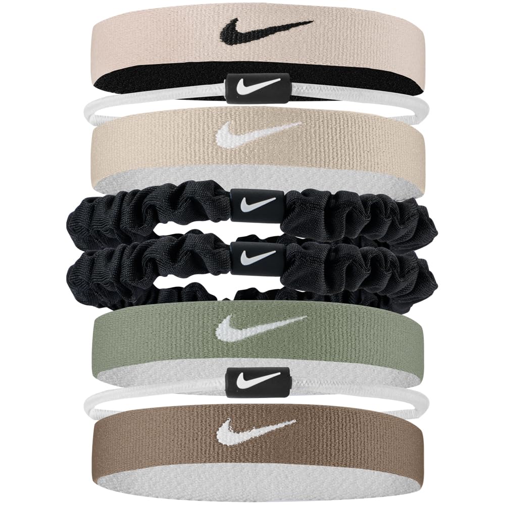 Nike Flex Classic Mixed Hair Light Soft Ties, 8-Pack, Pink/White/Black (BN2086-631)