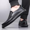 Summer Autumn Men's Hallow Loafers Solid Color Fashion Casual Leather Shoes Male Breathable Driving Shoes