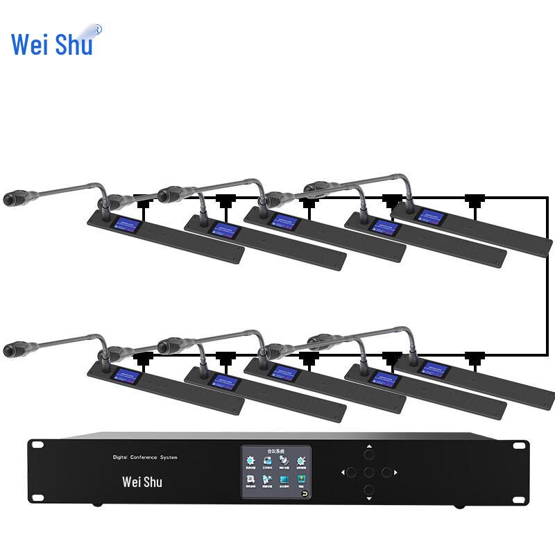 WESHOW K-500/K-600 Wired Hand-in-Hand Conference System (CN version)
