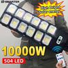 20000LM Solar Lights Outdoor External Solar Lamp with Motion Sensor Remote Control Solar Powered Spotlight Lamp Wall Street Lamp