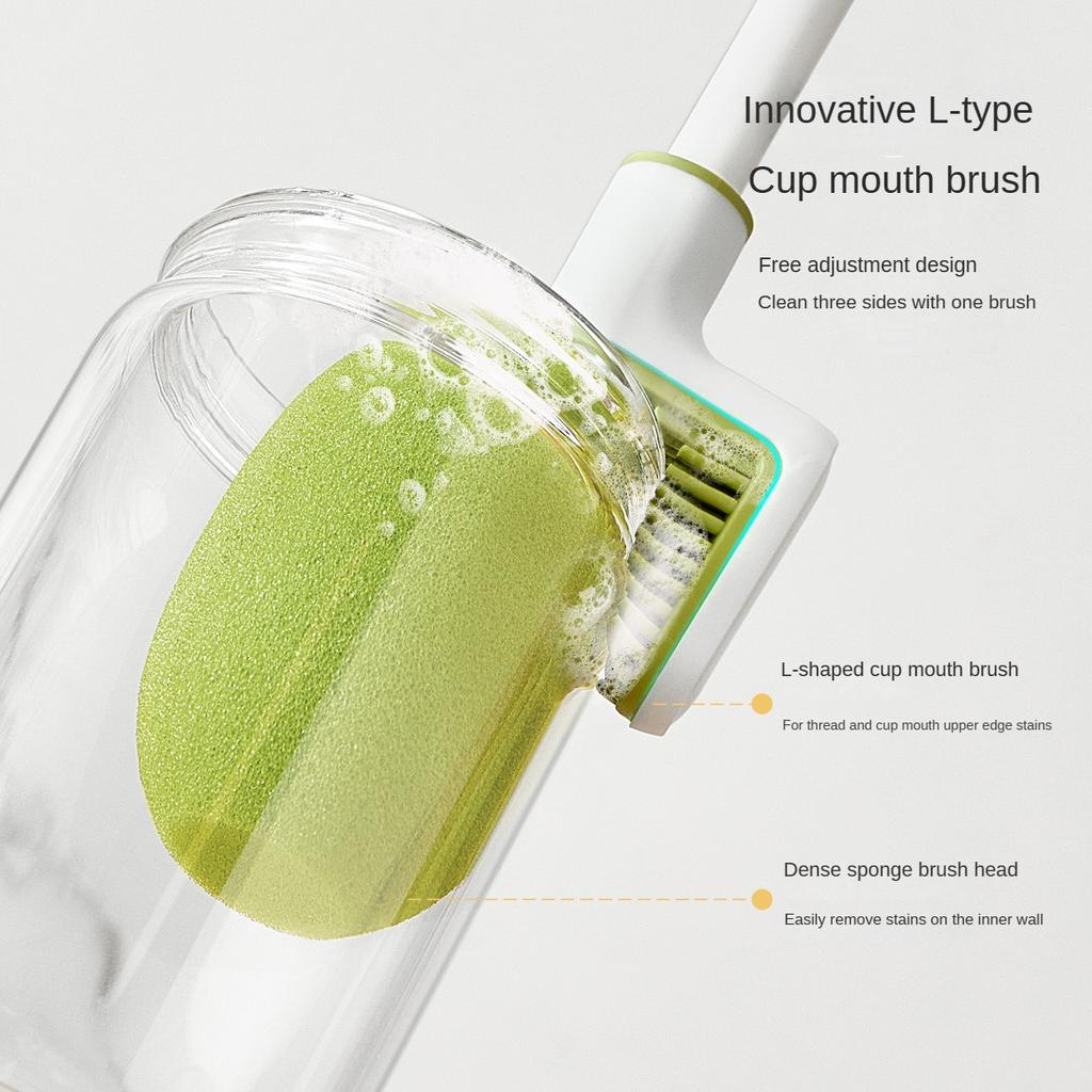 Perie pentru pahare Cupă de spălat lungă Perie pentru biberoane Perie patru-în-unul Curăţare Curăţare cu caneluri multifuncţionale Clătire Izolaţie Perie pentru pahare