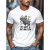 Men'S Graphic T-Shirt Featuring The Phrase "I'M Just a Fat Unicorn" - a Casual Summer Crew Neck In Black Adorned with a Vibrant Unicorn Design