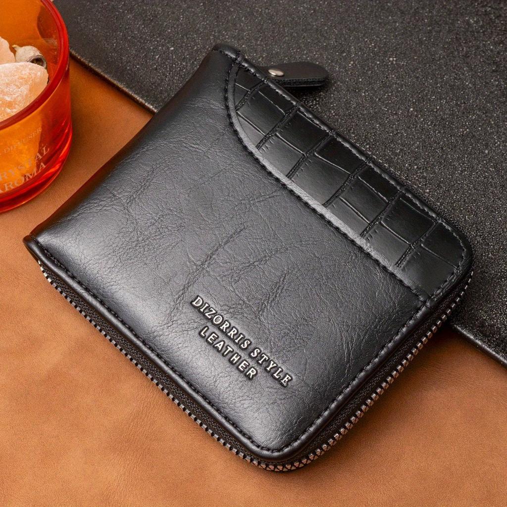 Leder Herren Geldbörse Luxus Herren Geldbörse Männlich Reißverschluss Kartenhalter Mit Münzfach Geldbörsen Geschenke Für Männer Geldbeutel Mini Geldbörse Herren Geldbörse Leder