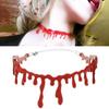 Collar de Sangre de Halloween Gargantillas para Mujer Collares Decoración DIY Fiesta de Halloween Accesorios de Terror Juguete para Niños Regalo Casa Encantada