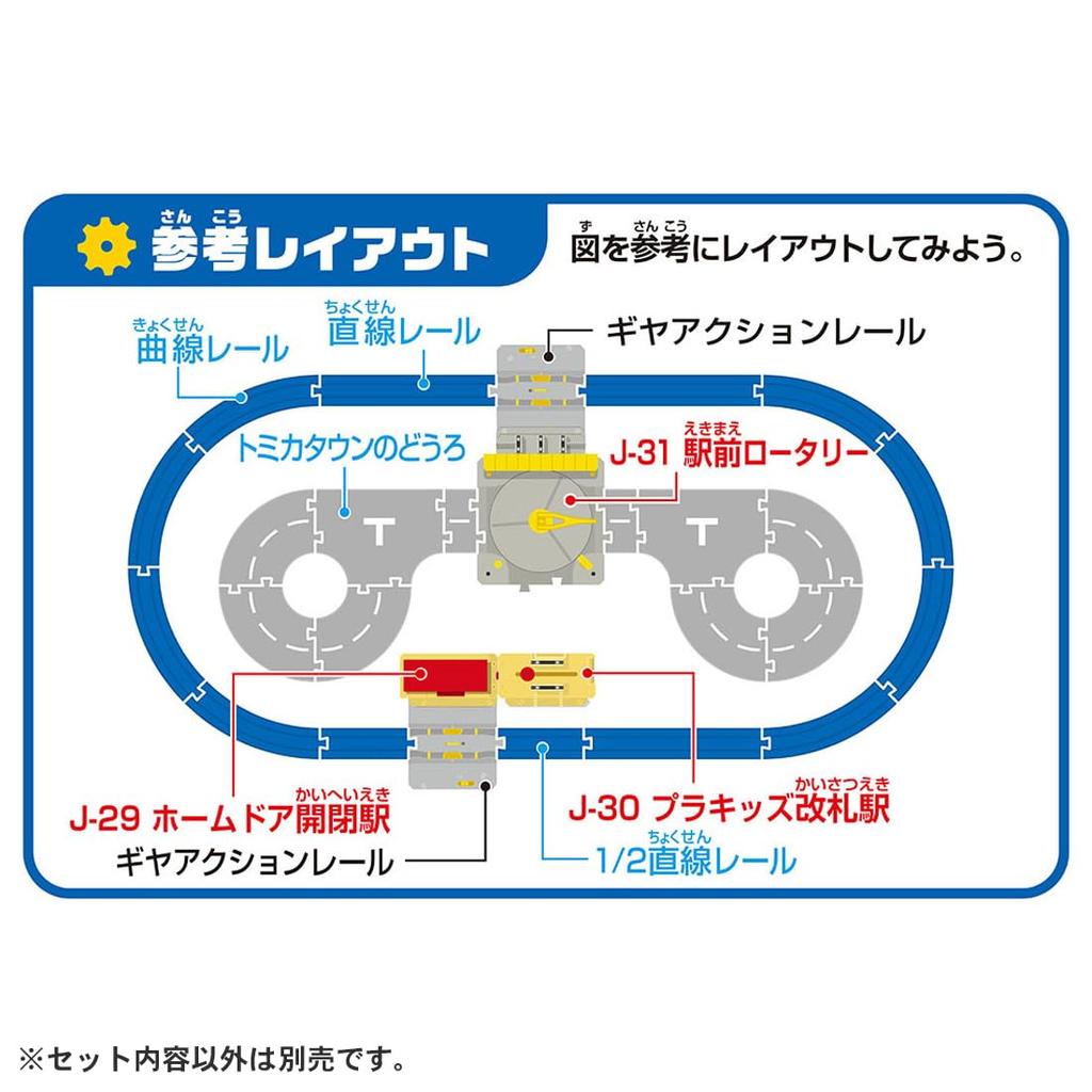 Takara Tomy Plarail J-31 Action Town Station Rotary Train, Toy for Ages 3 and Up