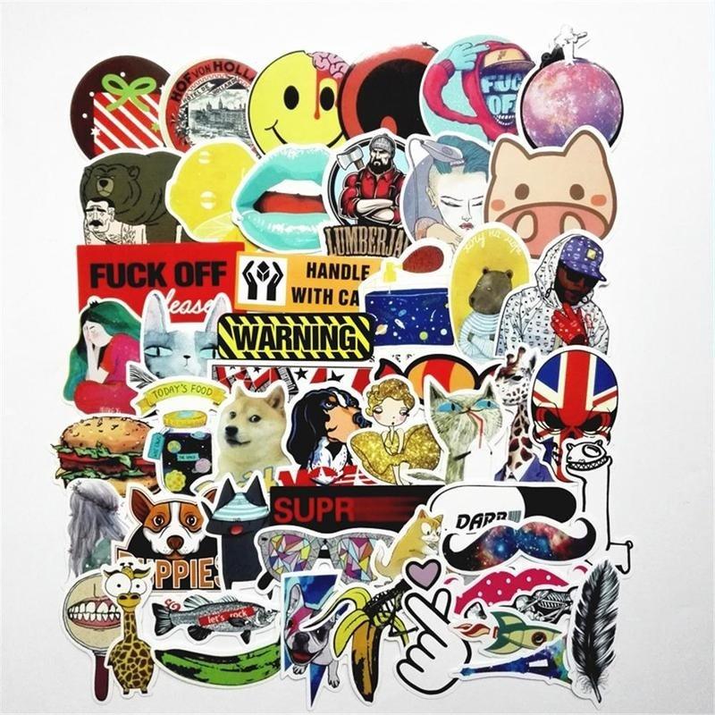 50 pcs/pack Classic Fashion Style Graffiti Stickers For Moto car&suitcase cool Skateboard stickers