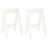 VidaXL 2x Chaises de Bar Tabourets de Cuisine Sièges de Bistro Meubles de Salon Comptoir Intérieur Blanc 40x40x60 cm Bois 823665