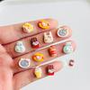 60 Pieces Of Cartoon Resin Food Toy Cat Rhinestone Decoration Diy Accessories, Suitable For Nail Art And Jewelry Making A151