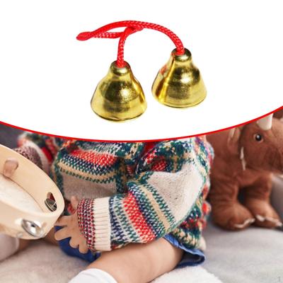 2 Pieces Hand Bells Set, Metal Percussion Musical Instrument
