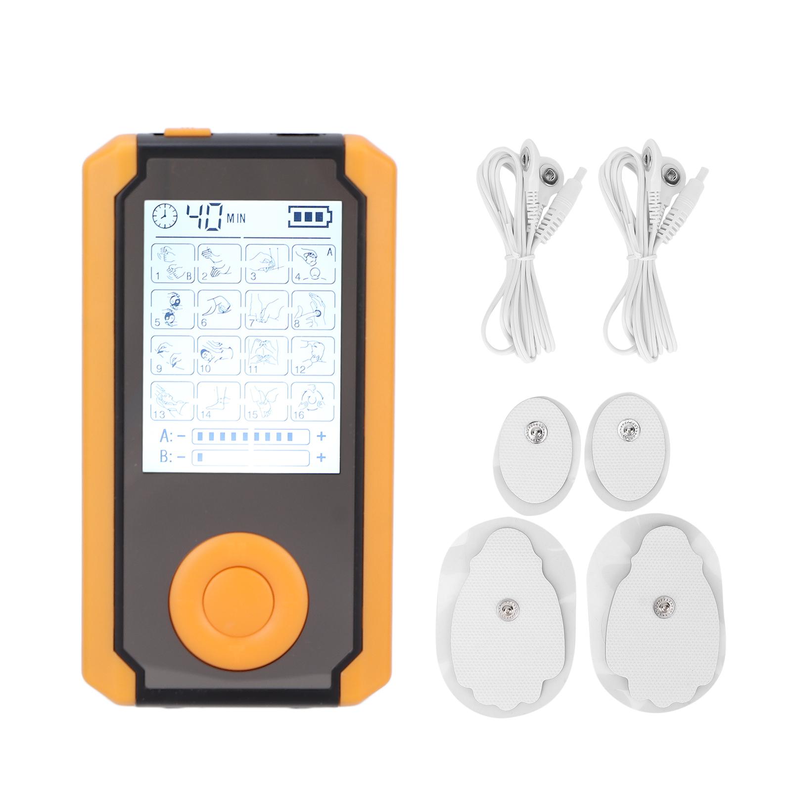 

Массажер TENS 16 режимов двухканальный цифровой массажер для мышечной физиотерапии устройство 110‑240 В переменного тока UK Plug