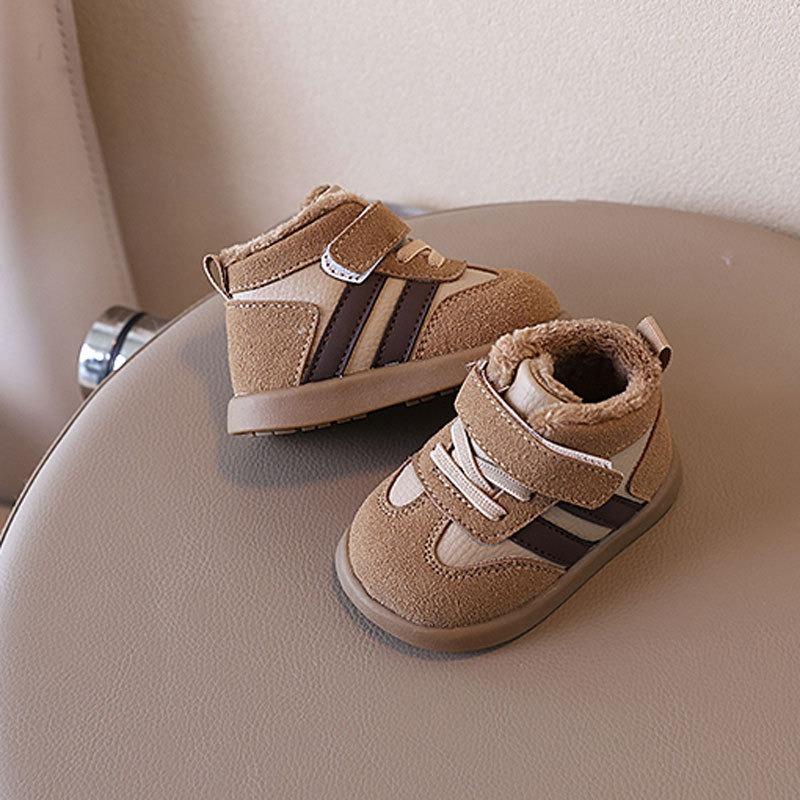 New Arrival Baby Short Boots Fleece-Lined Thickened Snow Boots for 0-2 Years, Unisex Toddler Winter Booties Casual Kids Shoes