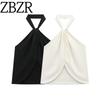 Za Spring New Collection Women's Clothing Zr European and American Style Foreign Trade Fashion Versatile Design Halter Twist Tank Top