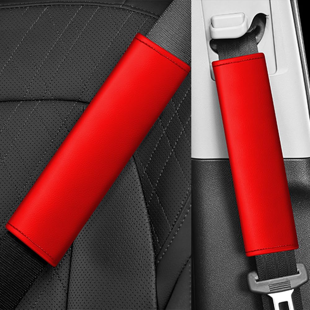 

DKJLSTORE Seat Belt Seat Belt Cover Seat Belt Shoulder Shoulder Pad Eco-friendly PU Leather