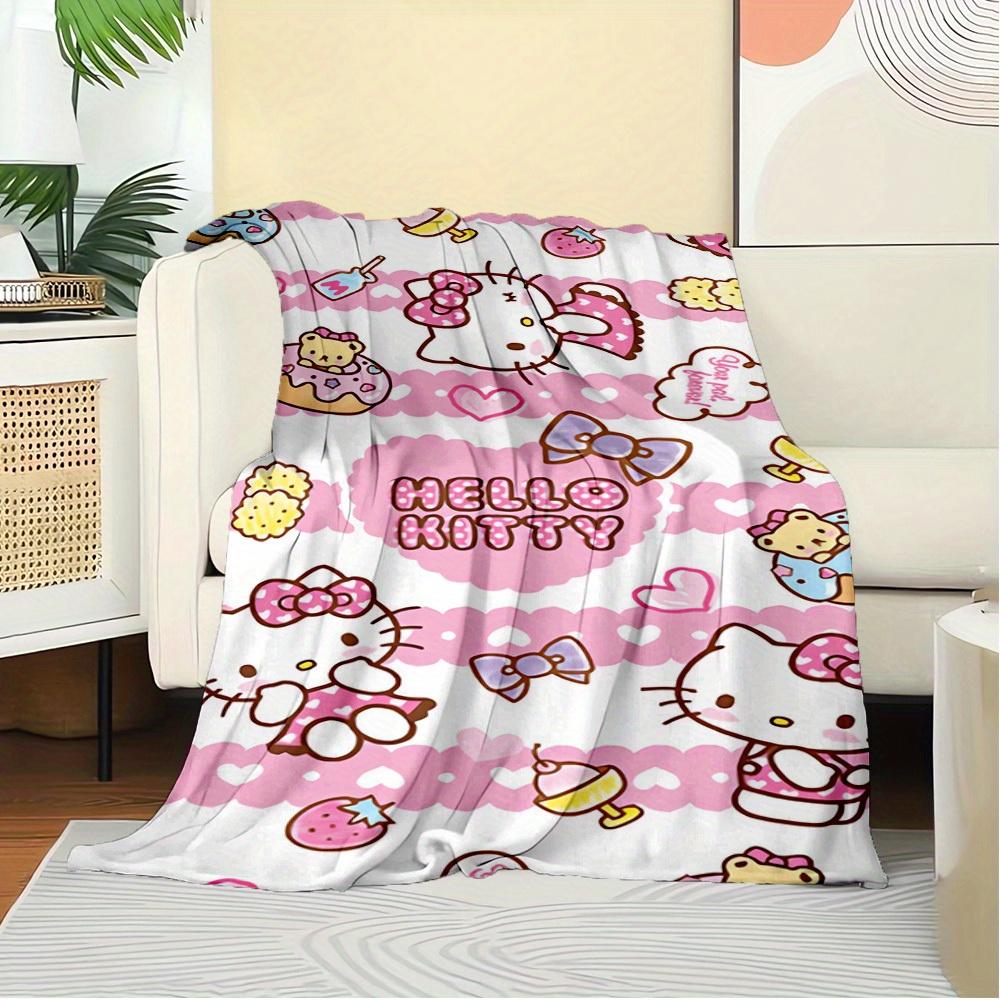 1pc Hello Kitty Themed Home Decoration Blanket - Seasonal Universal Cozy Washable Gift for All Ages, Suitable for All Families, Available In