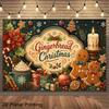 1Pcs Christmas Gingerbread Decoration Background Winter Backdrop Decorations For Photo Studio Photo Booth Christmas Party