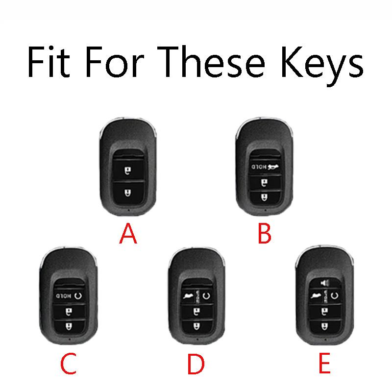 Armor Style for Honda 2022 2023 2024 Civic Accord HR-V Pilot CR-V Smart Remote Key Case Cover Holder Fob Keychain Accessories