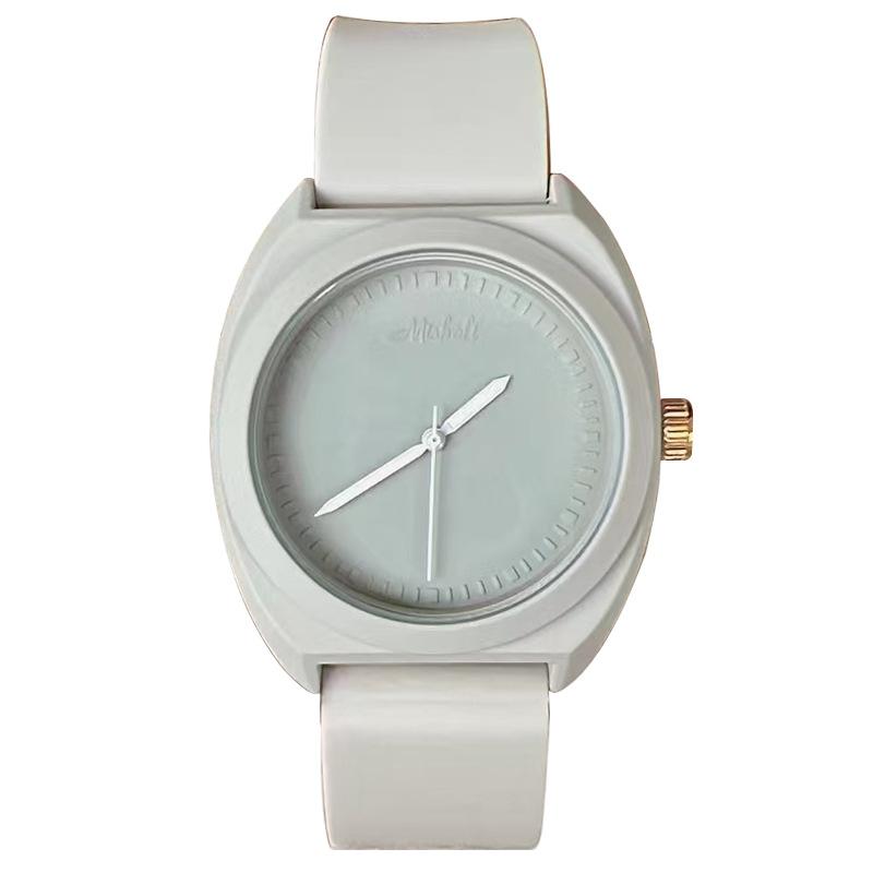 Watch Waterproof Silicone Student Ladies Dopamine Color Large Dial Women'S Watch