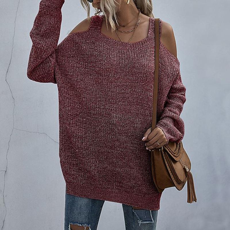 TWINFLAMES Autunno Nuovo Sexy Maglione Senza Spalline per Donna Sling Collo  Quadrato Tinta Unita Casual Manica Lunga Maglia Pullover Tops acquista in  modo economico — spedizione gratuita, recensioni reali con foto — Joom