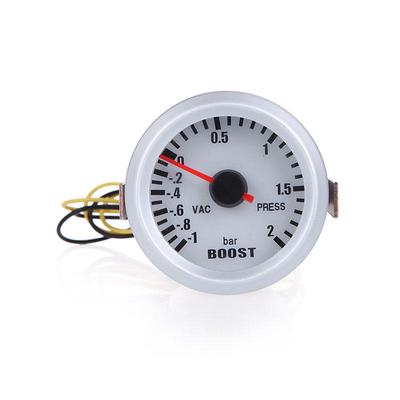 Misuratore di pressione del vuoto Turbo Boost per auto 2" 52mm -1~2BAR Luce LED blu