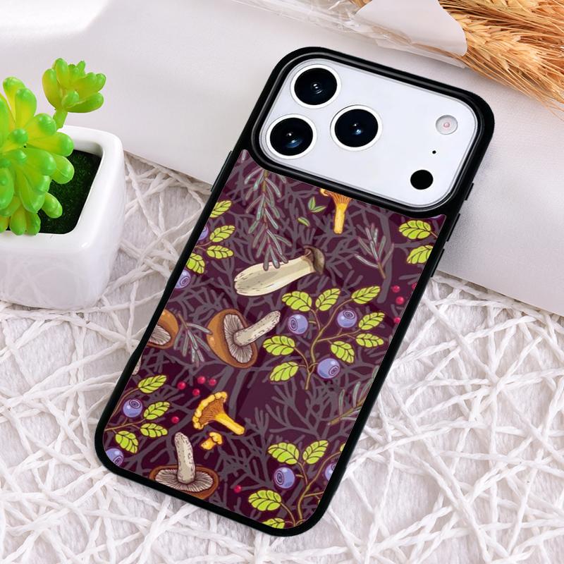 Mushroom Shockproof Phone Case for iPhone 17 Air 16e 15 11 12 14 13 Pro Max Cover Coque