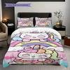 Unicorn Rainbow Dreams Cute Illustration Threepiece Set 1 Duvet Cover 2 Pillowcase Without Core Christmas Birthday Gift