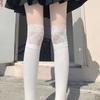 Meias Femininas Outono/Inverno Até à Coxa Renda Fofa Lolita Quentes Meias Pretas Brancas Meias Longas de Perna para Menina Acessórios para Botas