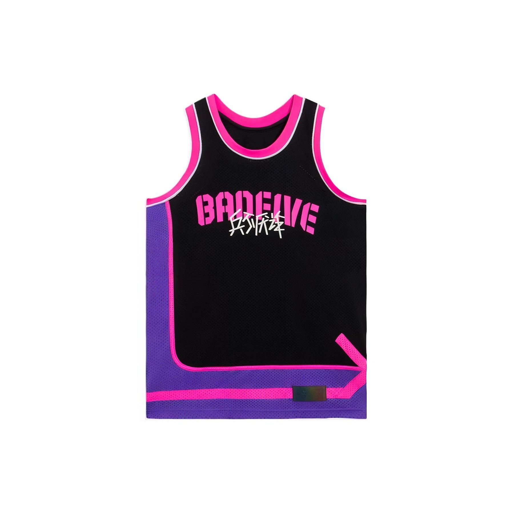 Li-Ning BadFive Cartoon Graphic Basketball Jersey  Black Pink Purple  Men s AAYS033-2 XL