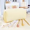 Cream White Yellow Big Pencil Bag Korean Style INS Pencil Pouch  School Supplies