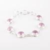 Morganite Gemstone 925 Sterling Silver Jewelry Handmade Bracelet 7-9" For Her RB-13-10