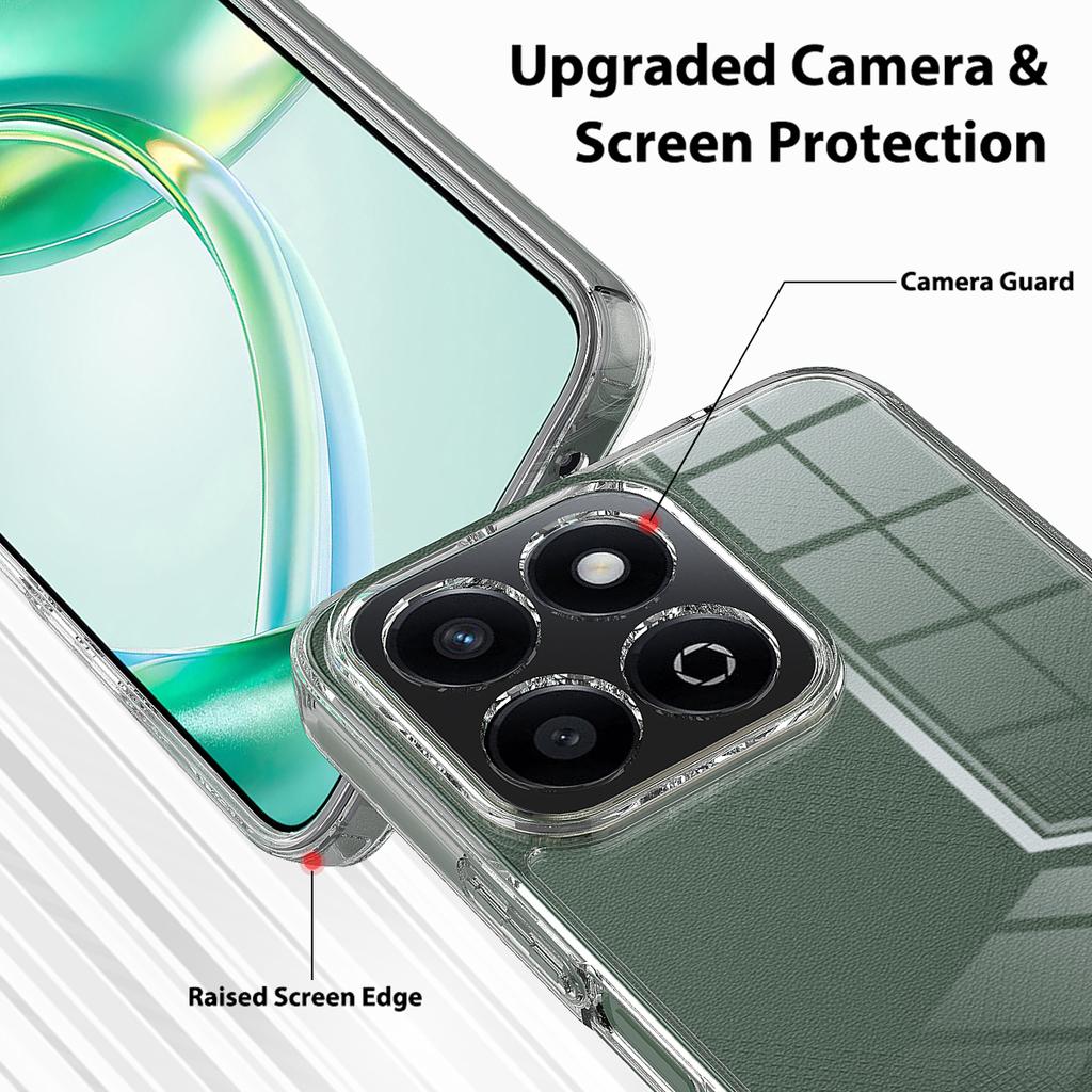 Pro Honor X7c 4G/Honor X7c 5G/Honor Play 60 Plus 5G/Honor 200 Smart 5G Průhledný kryt na telefon TPU+Akryl Nárazuvzdorný zadní kryt telefonu