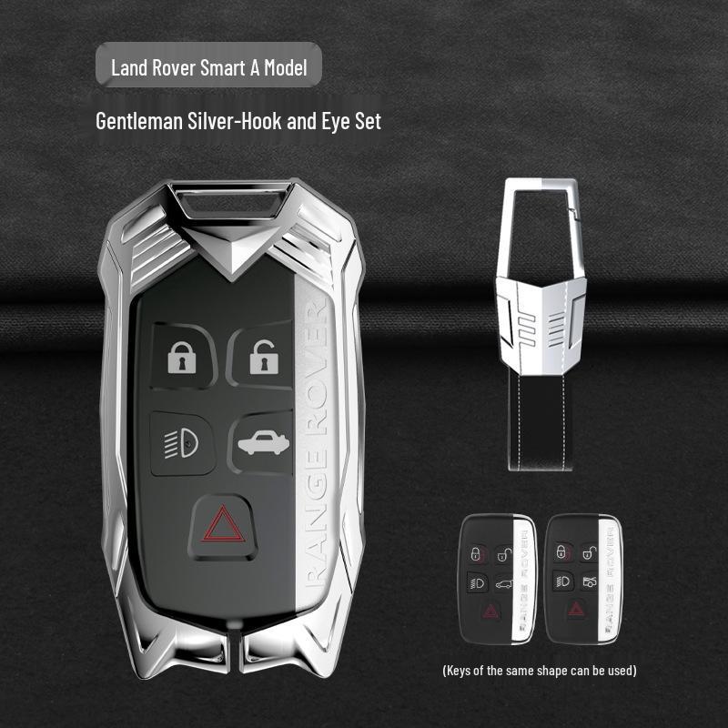 Land Rover Schlüsselhülle: Kompatibel mit Discovery Sport, Range Rover Evoque, Discovery 4, Velar und 5 mit Schlüsselanhänger
