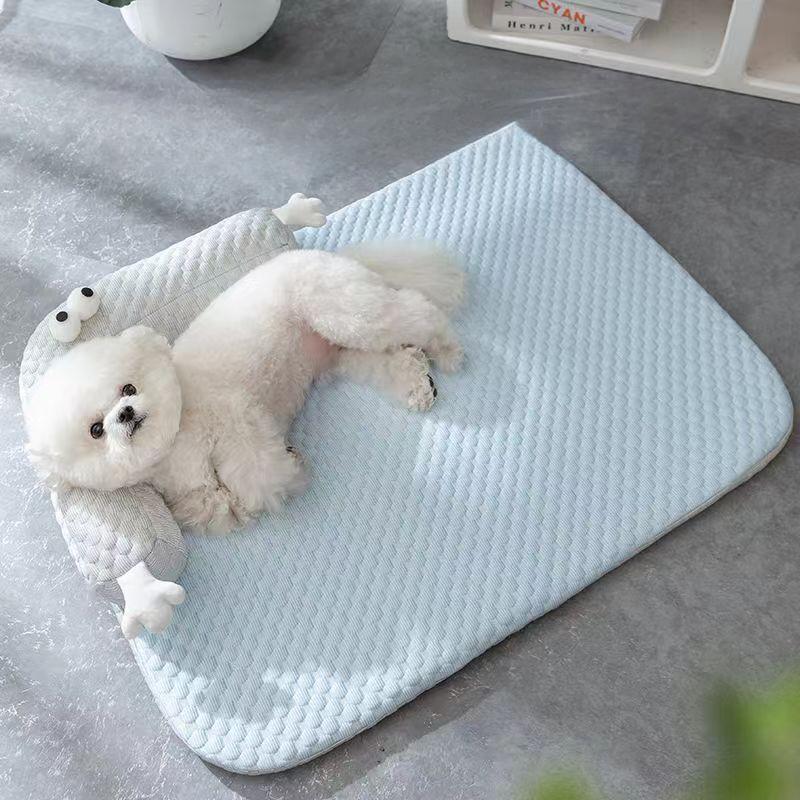 Dog and Cat Spring and Summer Bingdoudou 3D Cool Mat Dog House and Cat Nest Small and Medium-sized Large Teddy Pet Breathable Mattress