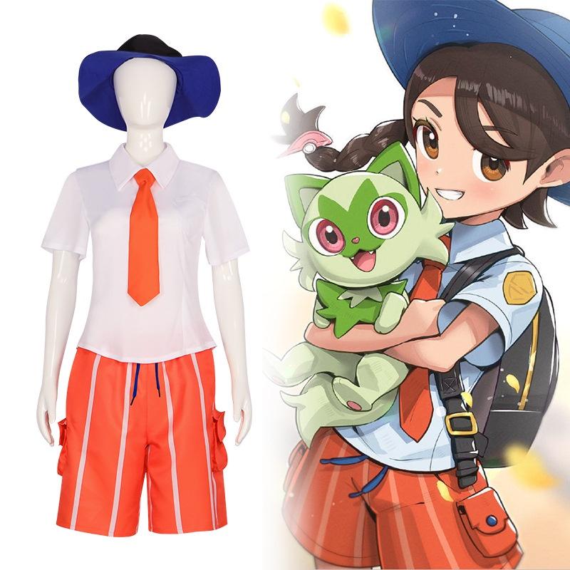 Pokemon Scarlet And Violet Florian Juliana Cosplay Costume Set For Halloween And Stage Performance