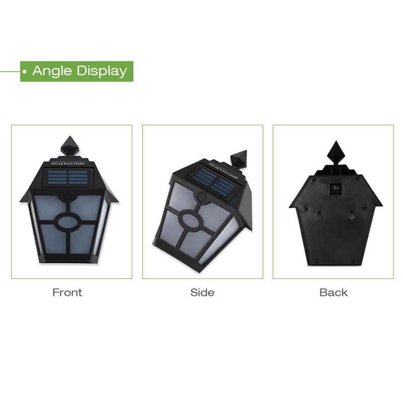 New Solar Powered Hexagonal Outdoor LED Wall Lamp Fence Light