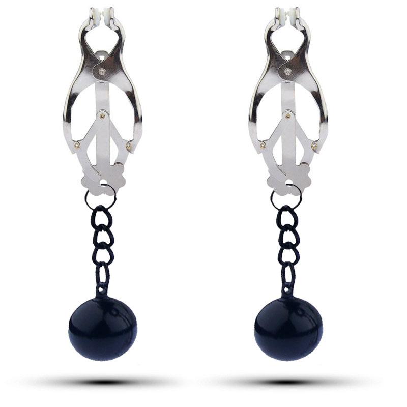 28 Kinds SM Women's Stainless Steel Breast Clip Nipple Clamps Gravity Ball Weight Pendant Traction Stimulator Adult Toys 18